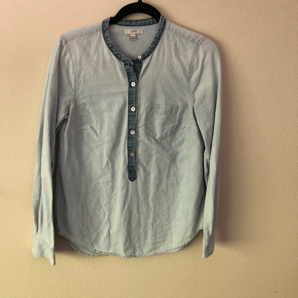 J. Crew chambray long sleeve pullover